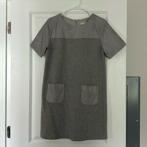 LOFT - faux leather / sweater dress